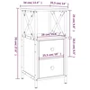Vidaxl Nočna omarica 2 kosa sonoma hrast 34x35,5x70 cm inženirski les