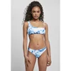 Womens Asymmetrical Ocean White Bikini Tank Top