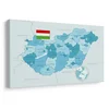 Slika elegantni modri zemljevid Madžarske - 30x20
