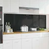 Kuhinjski zid 2 pcs Crna 90 x 60 cm Staklo otporno na udarce
