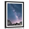 Plakat s paspartujem zvezdnato nebo nad skalami - 60x90 no frame