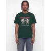 JACK & JONES Majica JJMERRY SKULL XMAS temno zelena/rdeča/bela
