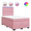 Vidaxl Box spring postelja z vzmetnico roza 120x190 cm žamet