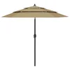 Vidaxl Senčnik aluminij taupe 2,5 m