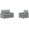 Set sofe 2 kom. Svjetlosiva Tkanina