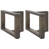 Noge za klub stolić T-oblika 2 kom Crne 50x25x(30-31) cm Čelik