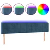 LED uzglavlje tamnoplavo 203x16x78/88 cm baršunasto