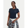 Tommy Jeans Majica Logo Slim  mornarska / bela