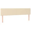 Vidaxl Posteljno vzglavje krem 160x5x78/88 cm blago