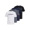 JACK & JONES Majica JJTOM mornarska / siva / črna / bela