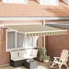 Električna retraktabilna tenda Zelena i žuta 300 x 250 cm