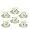 SIGMA PORCELAN SET ZA KAFU 150ML 6/1 ZEL. LIST