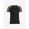Raglan contrasting t-shirt blk/olive