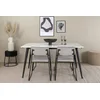 Venture Design Jedilna miza in stol komplet Jimmy miza 76x150x90 cm stol 52x76x40 cm črna bela siva