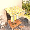 Tenda na ručno uvlačenje s roletom 3 x 2,5 m žuto-bijela