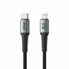 USB data kabal Superior SU-K101 pleteni 27W 3A Type C na Lightning 1m crni