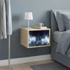 Vidaxl Stenska nočna omarica RAALTE 2 kos Sonoma hrast 36 x 33 x 25 cm