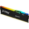 Kingston RAM memorija DDR5 32GB 5600MHz [FURY BEAST RGB],CL40 1.25V, 288-Pin 2Rx8, w/RGB Heatsink KF556C40BBA-32