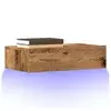 2-dijelni TV ormarić s LED svjetlima staro drvo 60x35x15,5 cm