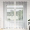 Voile zavjesa 2 pcs Tamno siva 225 x 140 cm Poliester