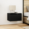 Wall-mounted noćni ormarić 2 pcs Crni hrast 50 x 36 x 30 cm