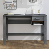 Radni stol HAMAR tamnosivi 110 x 40 x 75 cm od masivne borovine