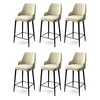 Hanah Home Set barskih stolica Enox, 6 komada, Krem-crni