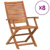 Sklopive vrtne stolice 8 kom 57x66x95 cm od drva bagrema