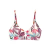 LASCANA Bikini zgornji del ecru/zelena/robida/malina
