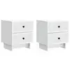 Noćni ormar 2 pcs Bijela 43 x 34,5 x 47,5 cm Konstruirano drvo