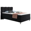 Carryhome POSTELJA Z VZMETNICO 120 cm x 200 cm , tekstil črna