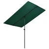 Vidaxl Vrtni senčnik z aluminijastim drogom 180x110 cm zelen