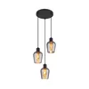 Globo 15627-3 - Luster na sajli RYAN 3xE27/40W/230V prečnik 28,5 cm crna