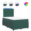 Vidaxl Box spring postelja z vzmetnico temno zelen 120x190 cm žamet