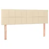 Vidaxl Posteljno vzglavje krem 144x5x78/88 cm blago