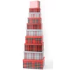 Novogodišnja kutija tartan red grey ( 43536 )