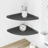vidaXL Ležeča polica s polico 2 pcs Antracit 30 x 30 x 2 cm