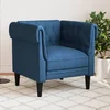Fotelja Chesterfield plava od tkanine