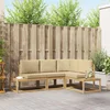 Set vanjskih sofa 3 Komad Bijela i bež Poliester