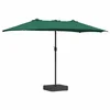 Vidaxl Vrtni dežnik Zelena 385 x 209 x 244 cm Poliester in jeklo