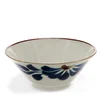 Modro-bež porcelanasta skledica za ramen 900 ml Flower – Rex London