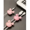 Sinsay - Set držača za kablove sa motivom raka 4 pack - pastelno roze