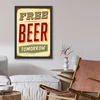 Wallity Uramljena slika Free Beer, 35x45 cm