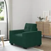 vidaXL Kavč s foteljem temno zelen 100x78x80 cm žamet