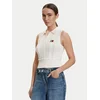 Tommy Jeans Top z naramnicami temno modra / rdeča / bela