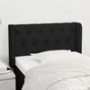 Vidaxl Vzglavje z ušesi črno 83x16x78/88 cm blago