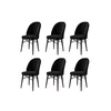 Hanah Home Set stolica Ritim, 44x96x42 cm, 6 komada, Braon-crne