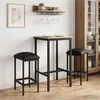 vidaXL Barski stol 2 pcs Črna 40 x 32 x 64 cm Inženirski les