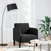 Sofa fotelja s naslonima za ruke crna 54 cm baršunasta