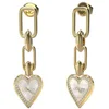 Guess Romantični pozlačeni uhani s cirkoni Love Me Tender JUBE03236JWYGRHT-U